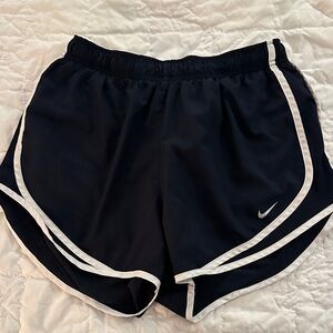 Nike Women's Navy and White Athletic Shorts